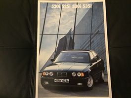 BMW 520i-535i Verkaufsprospekt 48 Seiten 1988