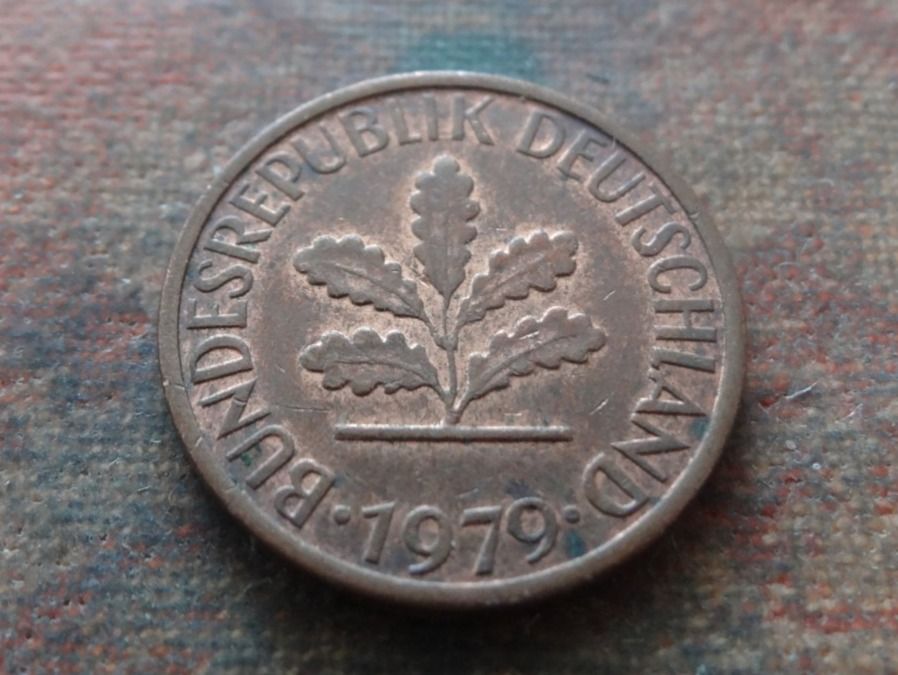 Tutti le monete: DEUTSCHLAND 1 Pfennig 1979 – Usato da Romanel-sur-Lausanne venduto da Swift13