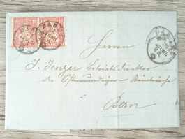 TR04 Enveloppe + Timbre Suisse 18xx