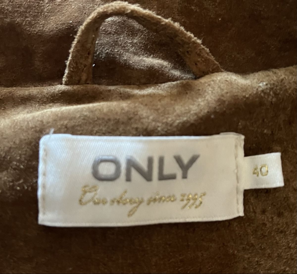Only Giacche: Schöne Lederjacke von Only / Wildleder / Cognac – Nuovo (secondo la descrizione) da Biel/Bienne venduto da LadyDita 4