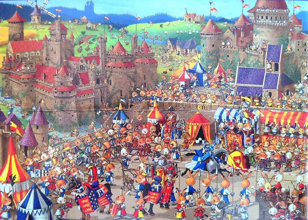 Puzzle: HEYE Puzzle "Bunny Battles (1000 Teile) – Usato da Basel venduto da seb_5xtg 1