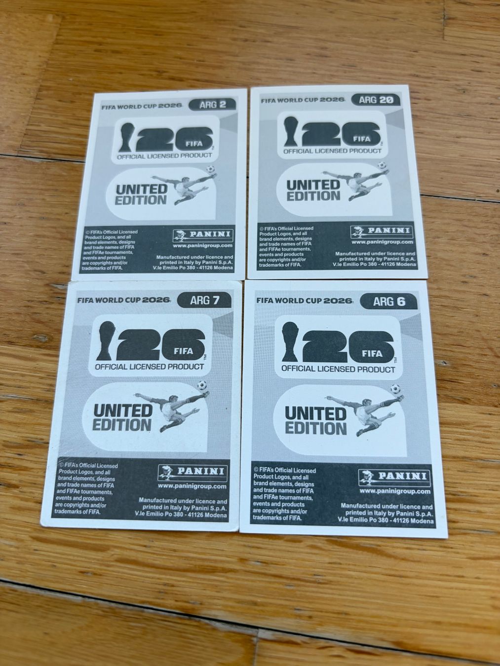 Panini Cartes à collectionner: Panini ARG 2,6,7,20 – Neuf (Voir description) à Zürich par bel5 1