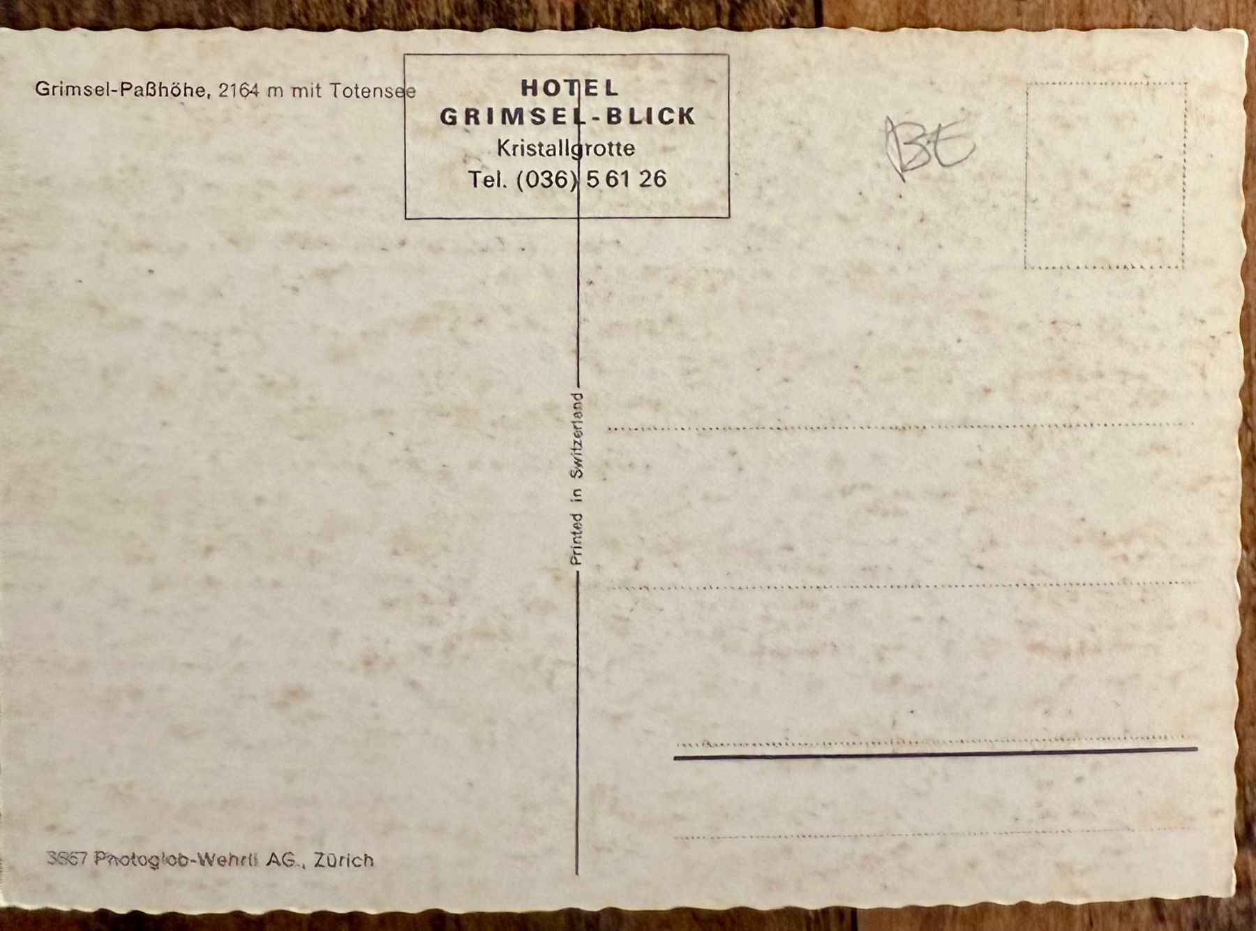 Cartes postales: AK: Grimsel - Passhöhe – D'occasion à Lutry par Ediego 1