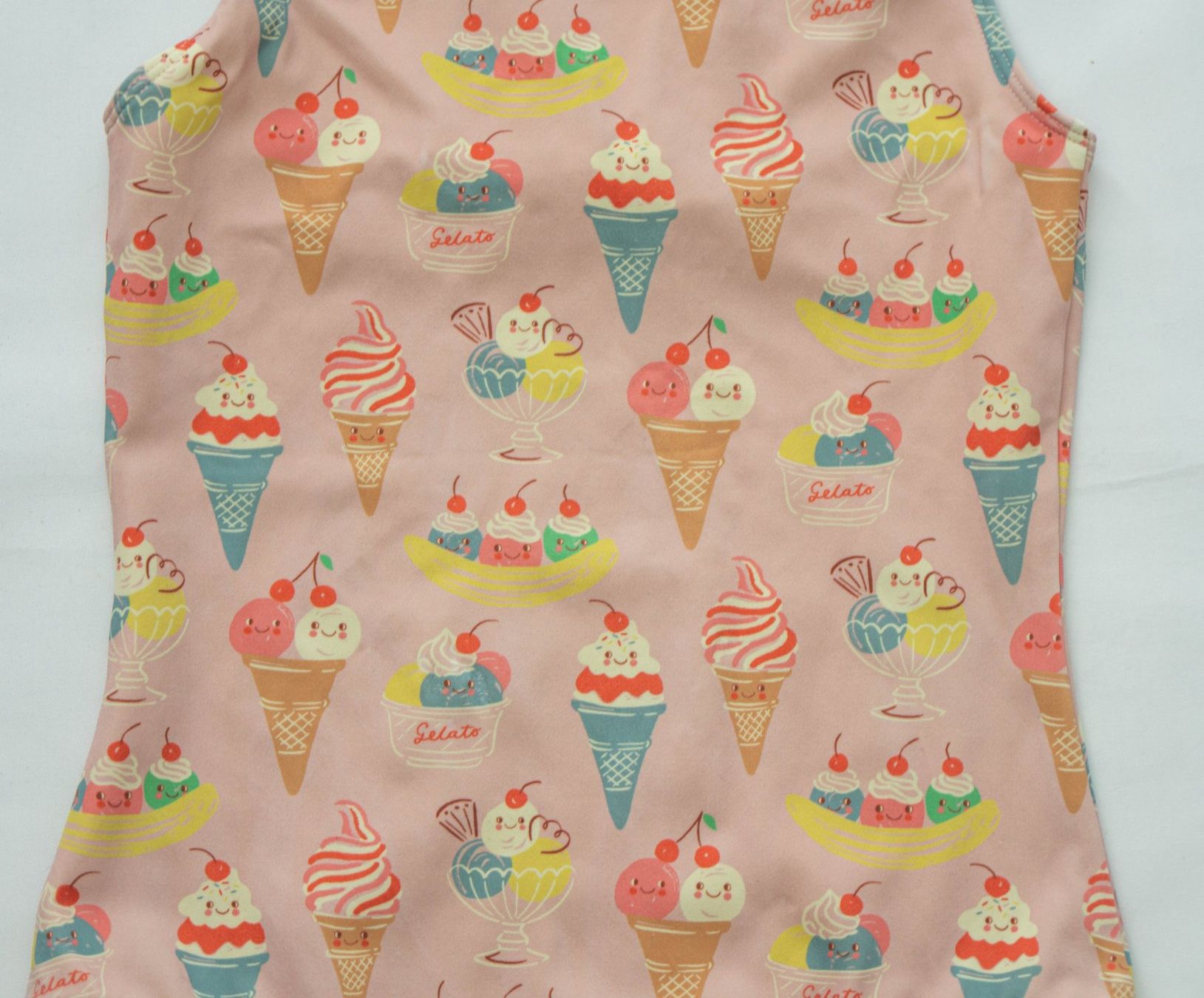 Costumi da bagno & Bikini: Badeanzug Eiscreme Rosa - Gr.134/140 - 9-10 J – Usato da Zürich venduto da sambaum 1