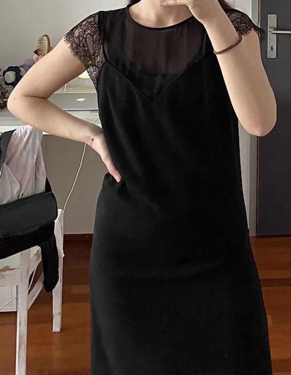 Vestiti: schwarzes Kleid mit Spitze – Usato da Embrach venduto da ale_v5qn 2