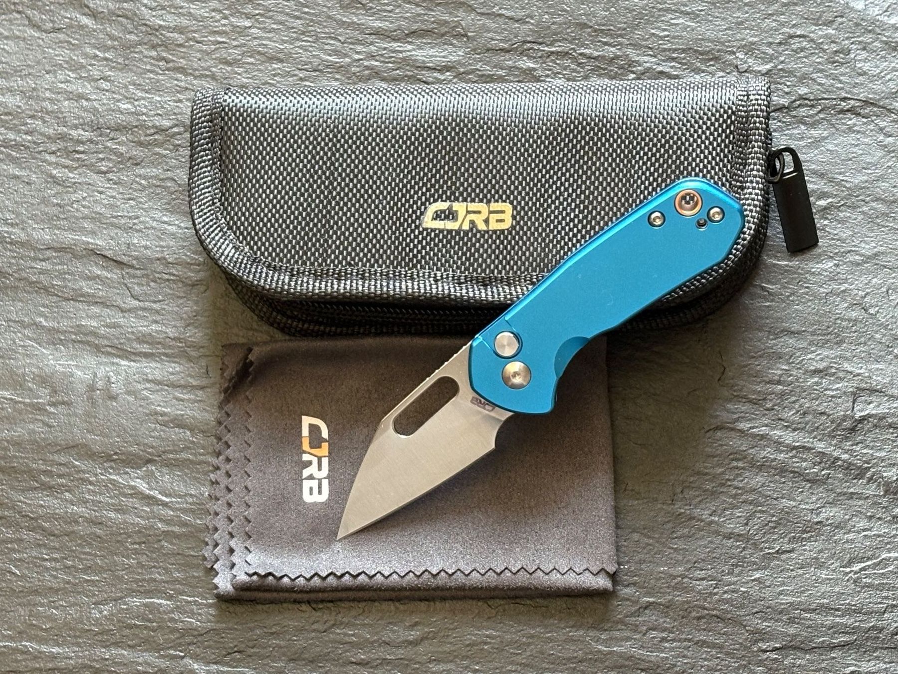 Coltelli tascabile: CJRB Mini Pyrite AR-RPM9 Alu Blue Button Lock – Nuovo e nell'imballaggio originale da Männedorf venduto da Rarin67 7