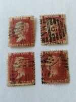4mal One Penny Red 1864 bis 1881 