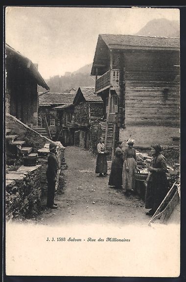 Cartoline postali: AK Salvan, Rue de Millionaires, 1912 – Usato da Berlin venduto da bartko-reher