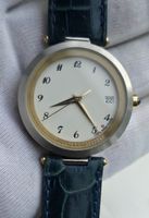 Montre JOSS ECO 35mm boîtier acier bracelet cuir bleu date