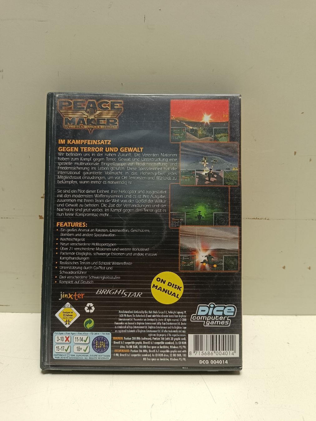 Spiele: PC Spiel: Peace Maker - Protect, Search & Destroy, (em52) – Gebraucht aus Künten von Schnaepplihuus 1