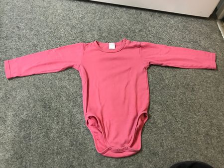 Mädchen Body Langarm Grösse 98 Rosa Baumwolle