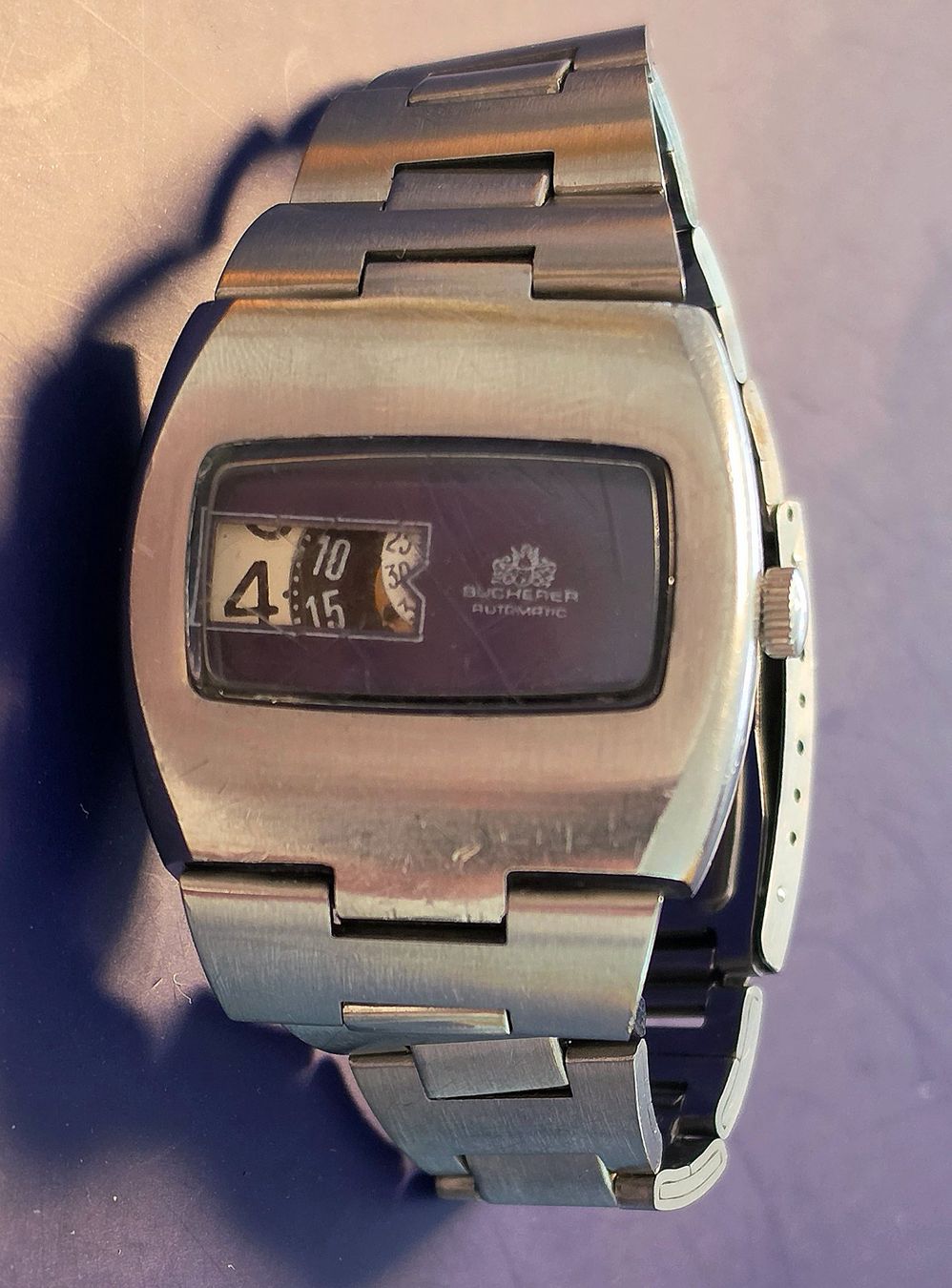Bucherer Orologi: VINTAGE BUCHERER JUMP HOURS AUTOMATIC MEGA RAR – Difettoso da Neftenbach venduto da Taschen-Uhren 1