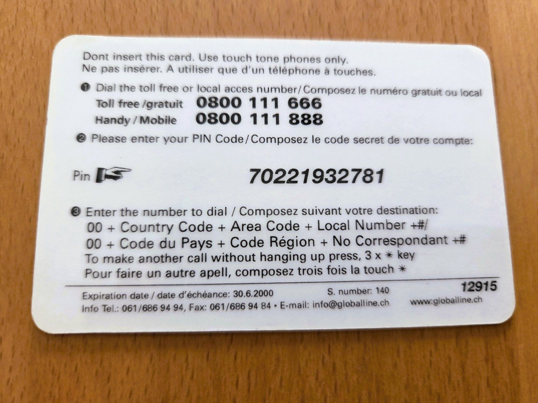 Schede telefoniche: PREPAID - SCHWEIZ – Usato da Brüttisellen venduto da Nighttrain 1
