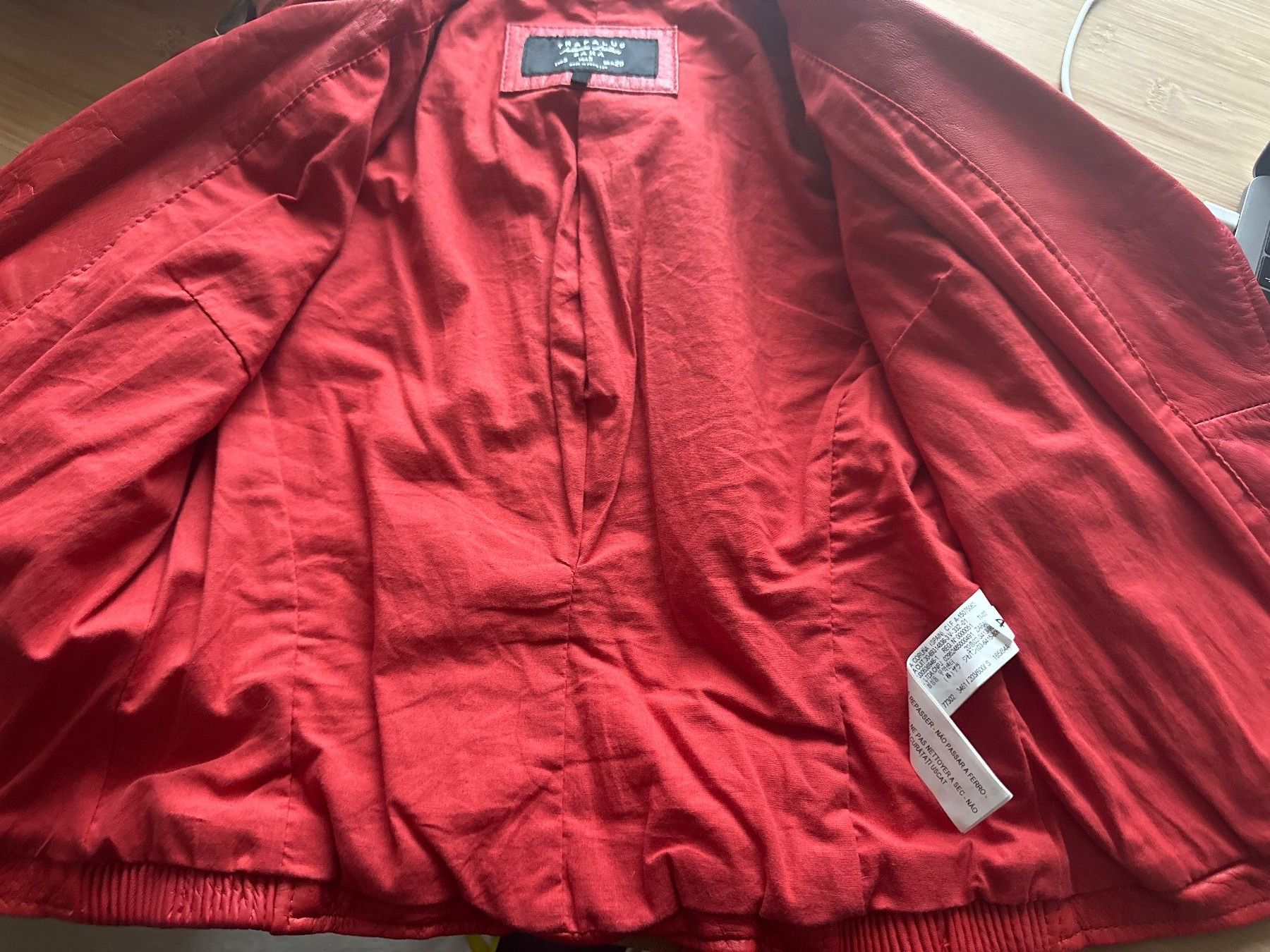 Zara Jacken: Zara Echtleder Jacke rot, Gr. S – Gebraucht aus Castagnola von petrkars11 6