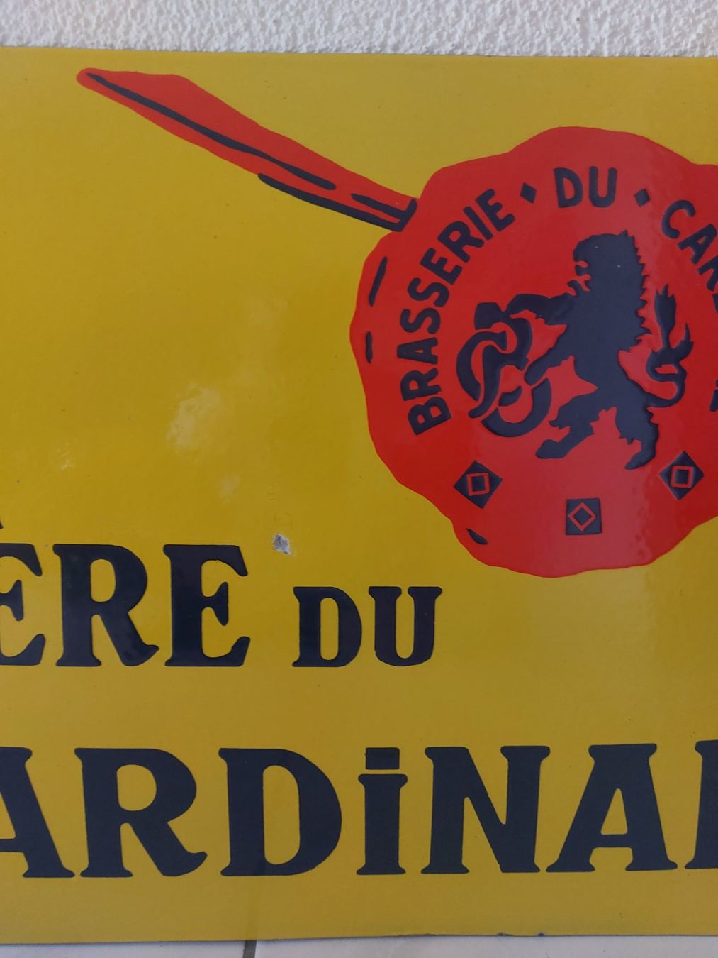 Cardinal Schilder: Emailschild Cardinal Bier Plaque émaillée – Gebraucht aus Schenkon von TG10 2