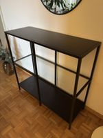IKEA Regal Vittsjö braun-schwarz mit Glas