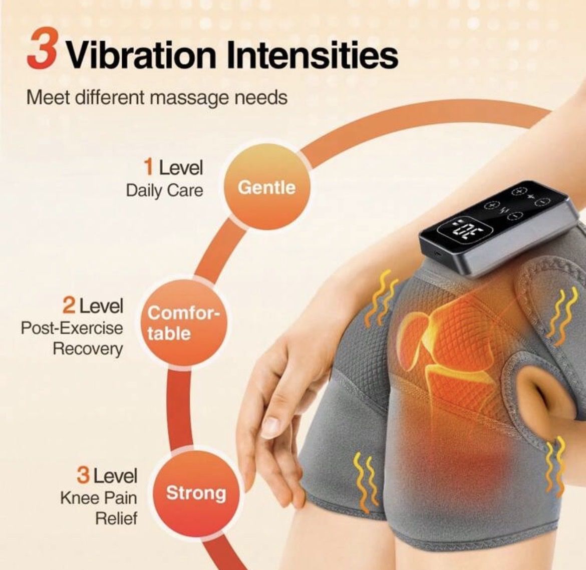 Attrezzature mediche: Kniebandage mit Massage- Heizfunktion – Nuovo e nell'imballaggio originale da Emmenbrücke venduto da ShopDirect 4