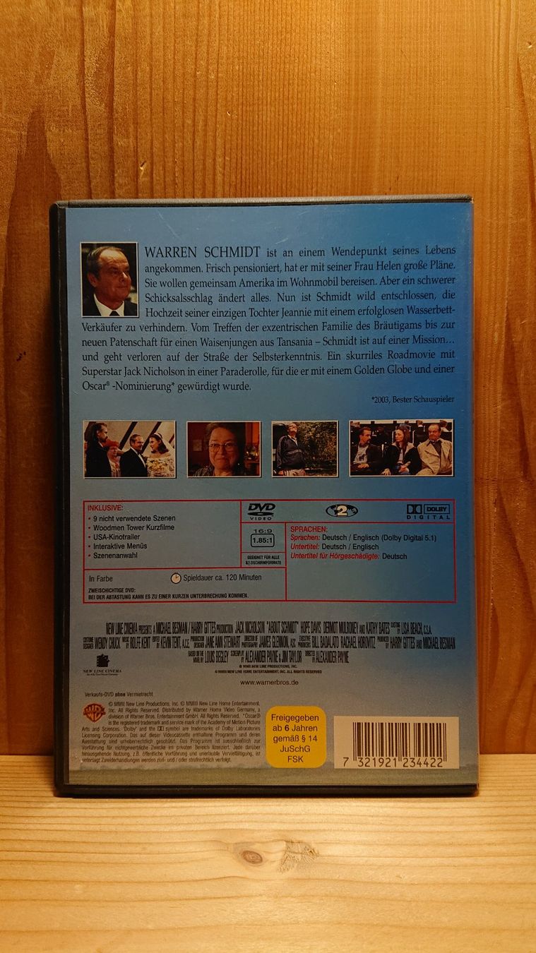Tutti i DVDs: ABOUT SCHMIDT DVD mit Jack Nicholson – Usato da Wilderswil venduto da Exebub 1