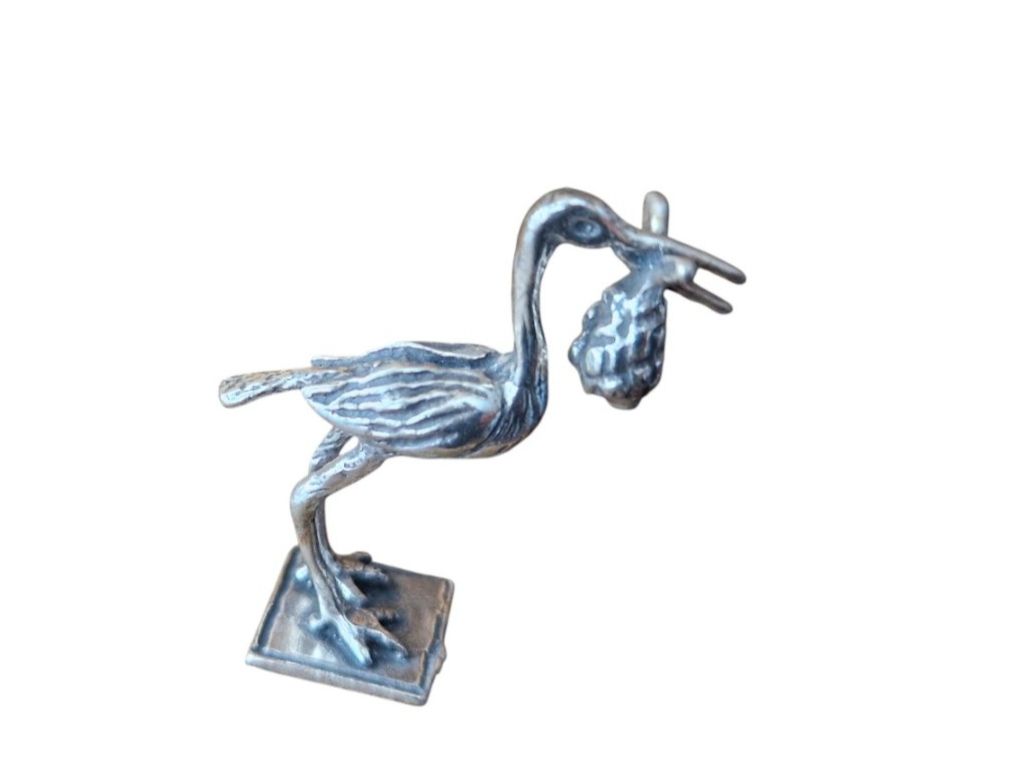 Statuette: Figur Miniatur Silber Storch – Usato da Mörschwil venduto da wunderkiste44 4