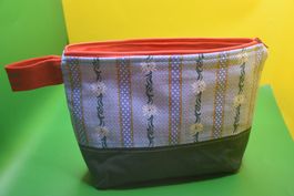 Necessaire/Kulturbeutel/Tasche mit Edelweissmotiv
