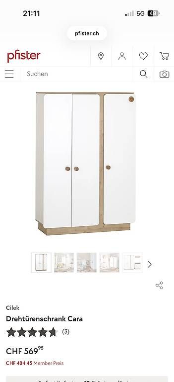 Armadi: Drehtürenschrank Kinderschrank Cara – Usato da Möriken AG venduto da silberpfeil2804 2