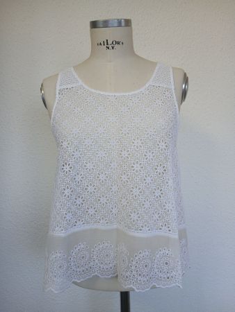 Edles Sommertop , feinste Baumwoll Spitze, Gr.38 mit Etikett