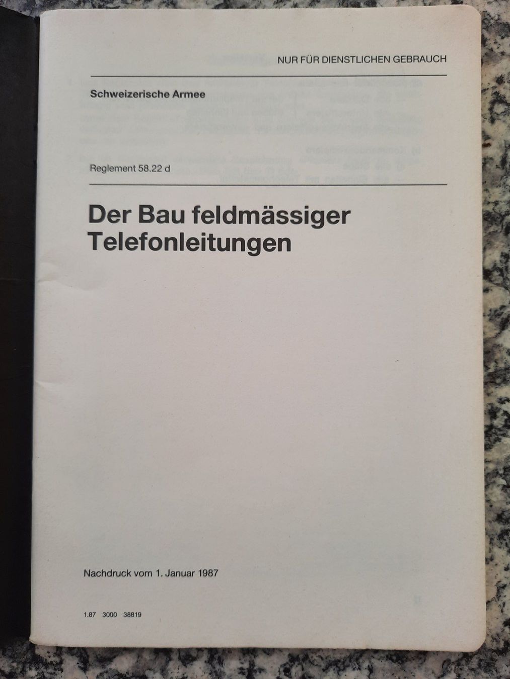 Bücher: Der Bau feldmässiger Telefonleitungen – Gebraucht aus Ruswil von Sammlergeist 1