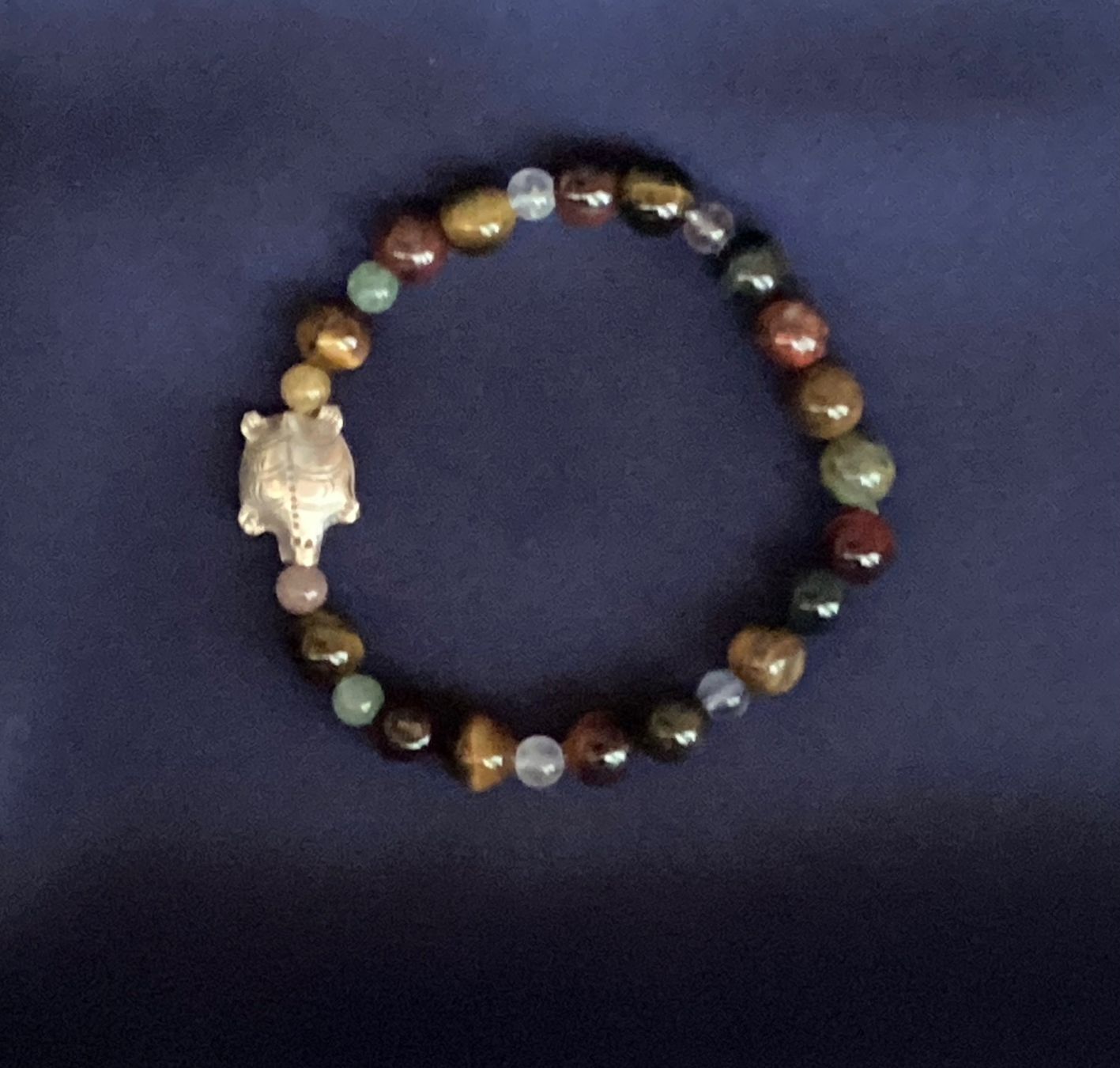 Bracciali & Braccialetti: Schildkröte handmade Silber - Edelstein Armband – Nuovo e nell'imballaggio originale da Laax venduto da kri_95f5