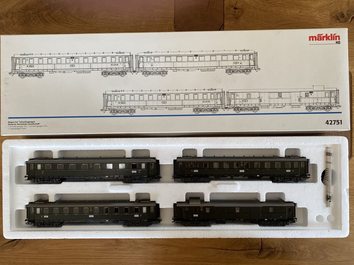 Marklin 42751 Wagen-Set “Schnellzugwagen DRG