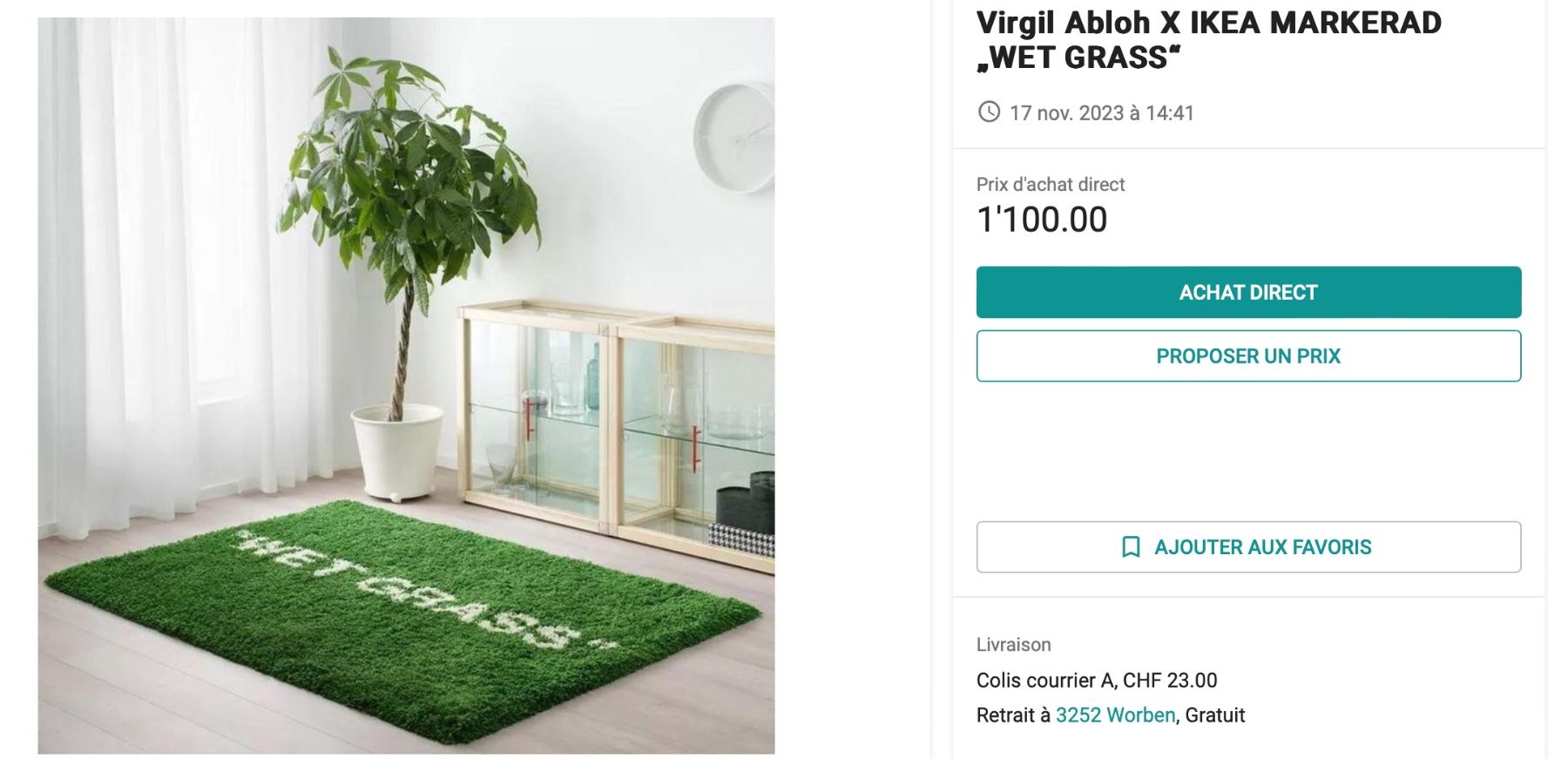 Ikea Tappeti: VIRGIL ABLOH TAPIS WET GRASS – Nuovo e nell'imballaggio originale da Morgins venduto da lio_fgf5 3