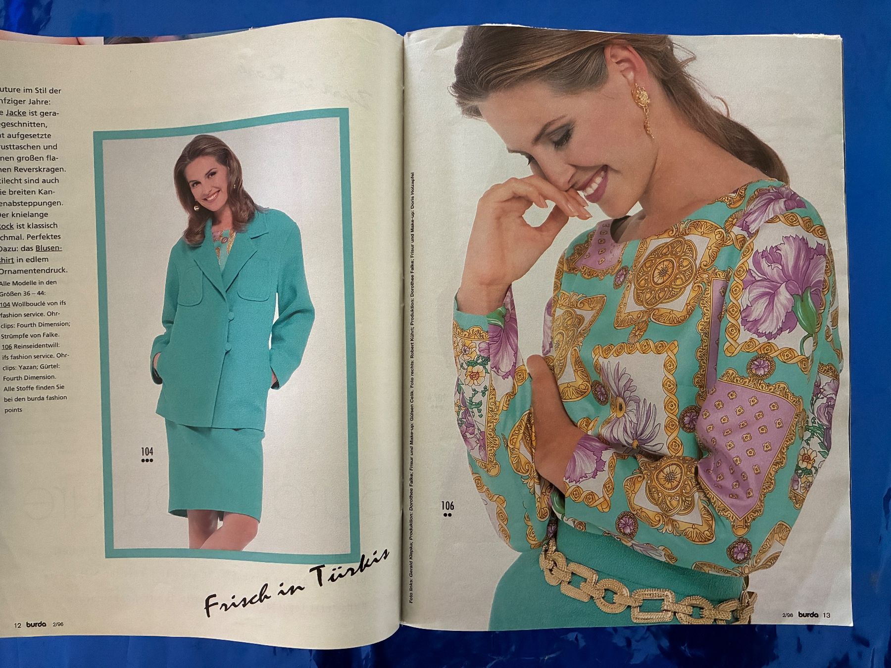 Cartamodelli: Burda Moden 1996 Nähen Schnittmuster Design – Usato da Aarwangen venduto da nemkin61 7