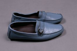 BALLY Blaue Ledermokassin - Gr37