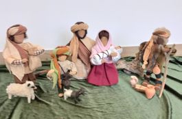 Schwarzenberger Krippenfiguren, Weihnachtsfamilie mit Hirten