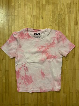 Selbstgefärbtes Tally Weijl T-Shirt, Grösse M, Pink