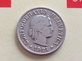 5 Rappen 1921 ss-vz, nur 3,0 Mio!