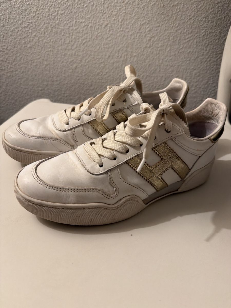 Hogan Scarpe da donna: Hogan baskets blanc or Taille 37 1/2  – Usato da Lausanne venduto da Pascal9999