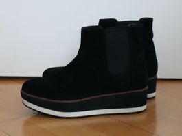 Stiefelette/ Boots, Leder, schwarz, Gr. 38, sehr leicht!