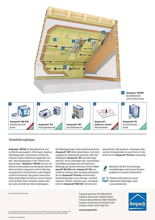 Ritocchi & pellicole di protezione: Dampfbremsfolie Ampatex DB 90 – Usato da Arbon venduto da Hermann1978 3