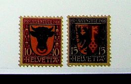 PRO JUVENTUTE 1918  P10-11 NEUFS. SBK 55.00 / S46