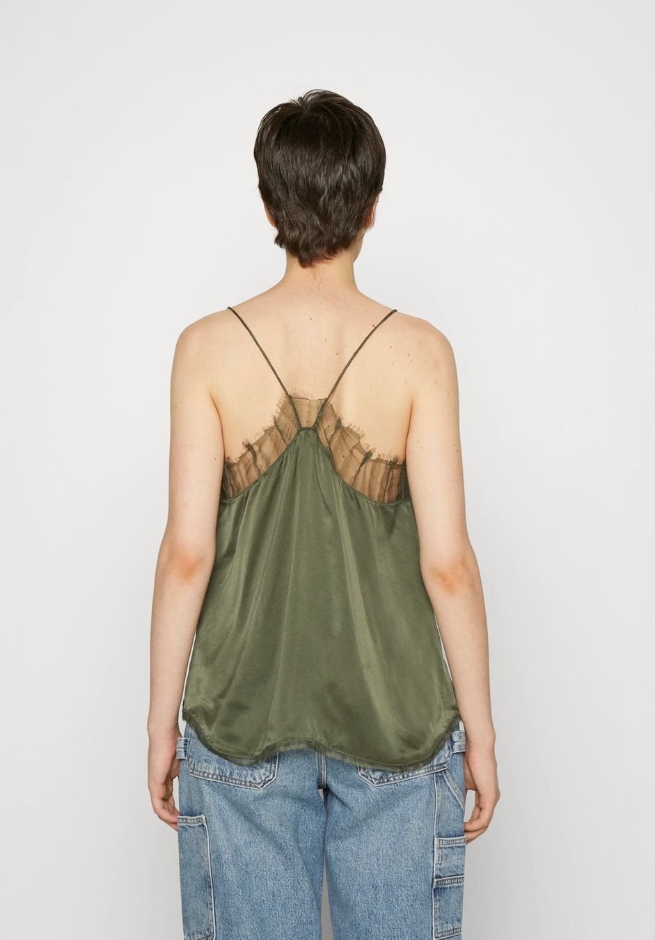 Iro Top: IRO BERWYN - TOP - ARMY OLIVE NIGHT – Nuovo e nell'imballaggio originale da Zürich venduto da luxuryoutlet1 5