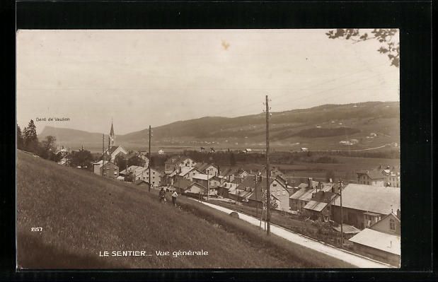 Cartoline postali: AK Le Sentier, Vue generale, 1923 – Usato da Berlin venduto da bartko-reher