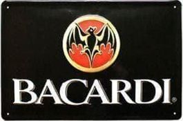 Blechschild 3D - BACARDI LOGO QUER
