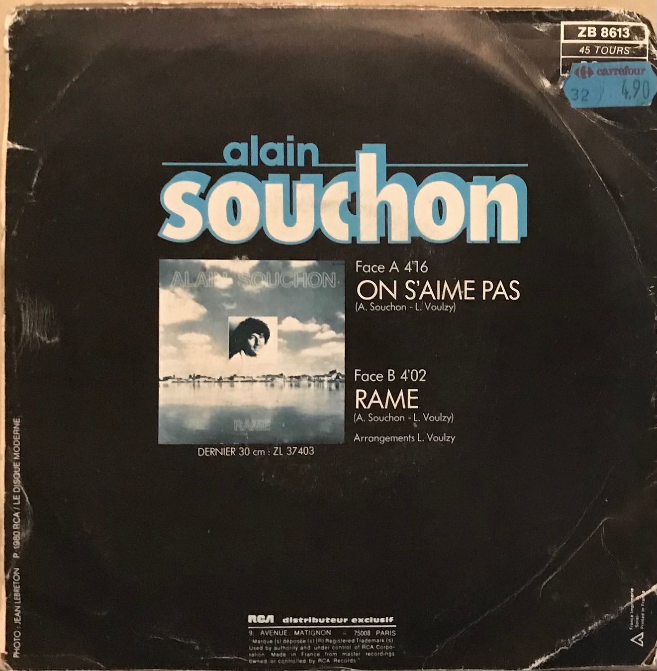 Dischi in vinile: ALAIN SOUCHON - ON S'AIME PAS – Usato da Bussigny venduto da vinyl-pas-cher 1