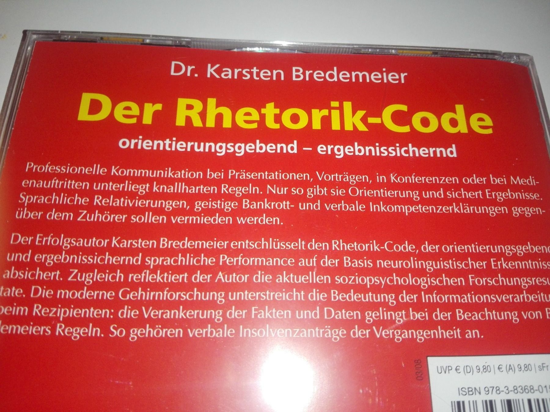 Audiolibri: Der Rhetorik-Code (Dr. Karsten Bredemeier)     -2'Audio-CDs- – Usato da St.Galllen venduto da elkaphone 3