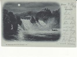 Rheinfall 1899 mit Stab ST Schaffhausen