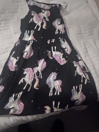 H&M Kleid mit Einhorn Print Gr. 134/140 Top Zustand🦄