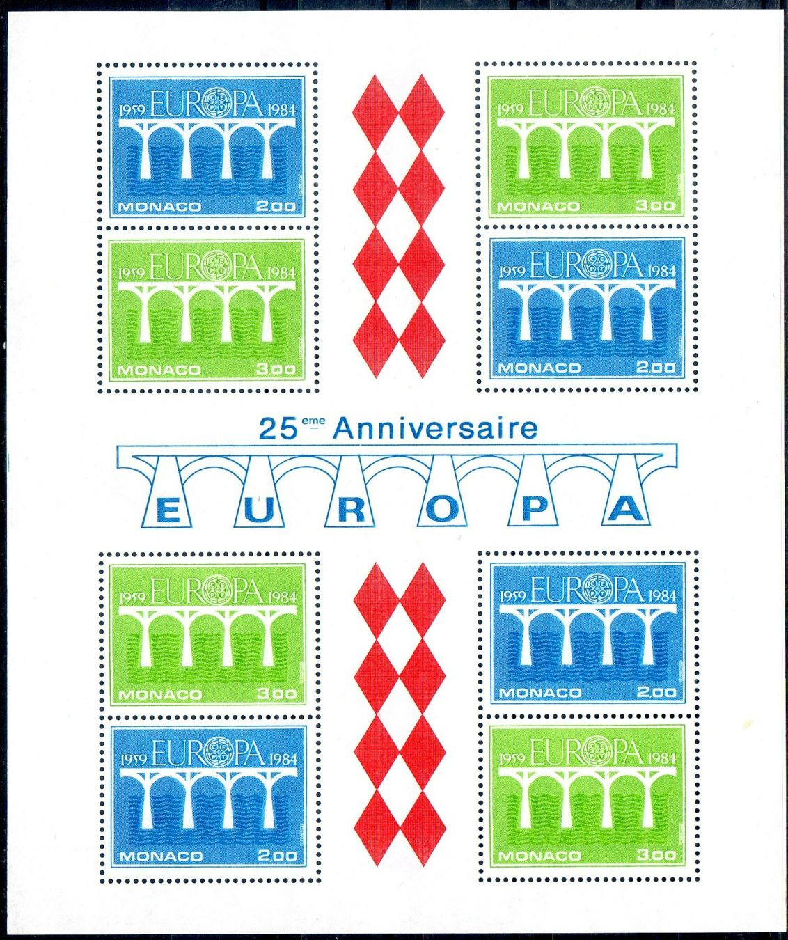 Tutti i francobolli: ** POSTFRISCH ** MONACO EUROPAMARKEN BLOCK 1984 - MO27 – Nuovo (secondo la descrizione) da Losone venduto da EM2019