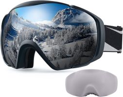 Skibrille Snowboardbrille Helmkompatible 100% UV-Schutz