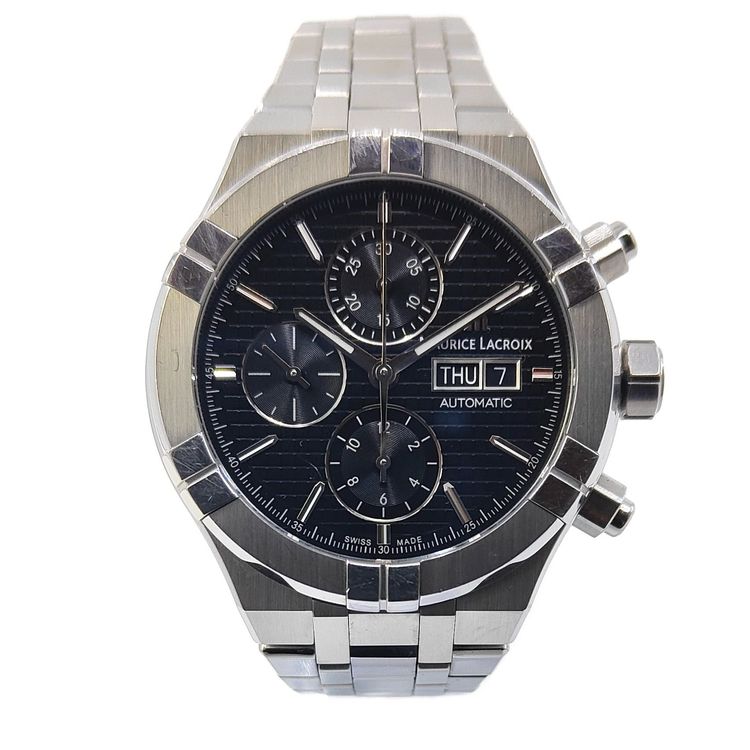 Maurice Lacroix Orologi: Maurice Lacroix Aikon Automatic Chronograph Black Dial – Usato da Montreux venduto da CashPay_Montreux
