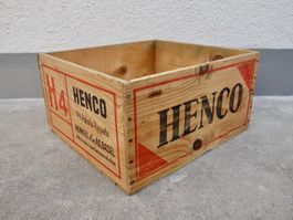 alte Holzkiste Kiste Seifenkiste HENCO HENKEL & CIE BASEL